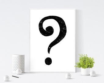 Marvel mark print Etsy photograph about Printable Question Mark known as Surprise mark print Etsy